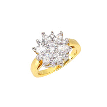  Women's 14k Gold Plated CZ Cluster Engagement Ring Size7,8,9
