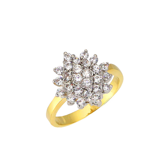 Women's 14K Gold Cluster Statement Ring Size7,8,9