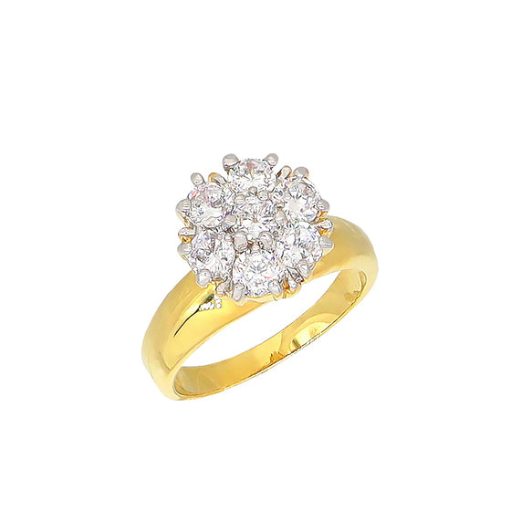 Women's Prong setting Flower CZ Ring Size7,8,9