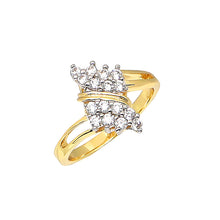  Women's 14K Gold Plated CZ Swirl Cocktail Ring Size7,8,9