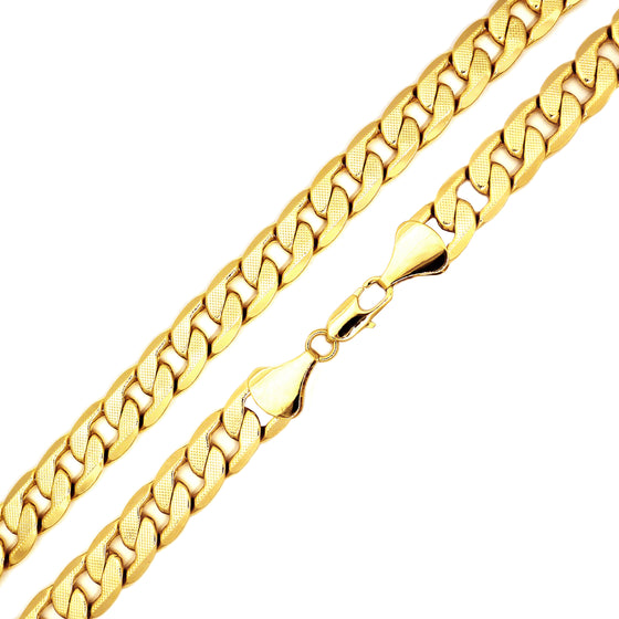 8MM Gold Frosted Cuban Chain Necklace 20"24"