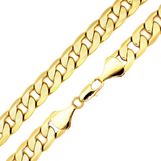 12MM Gold Frosted Cuban Chain Necklace 20"24"30"