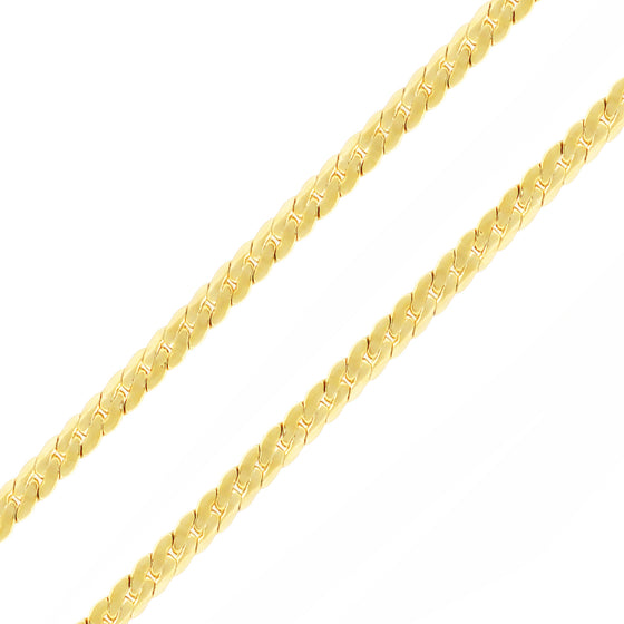 4MM Gold Classic Miami Chain Necklace in 14K Gold Plated 20"