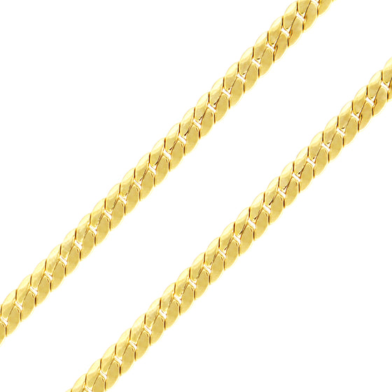 6MM Unisex Gold Miami Cuban Chain in 14K Gold Plated 20"