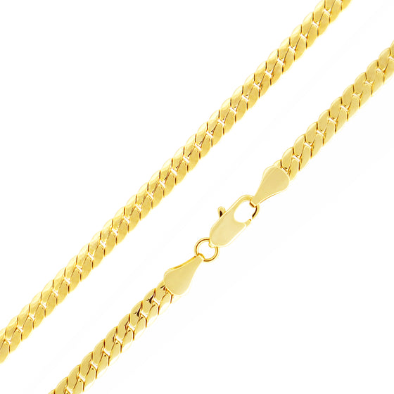 6MM Unisex Gold Miami Cuban Chain in 14K Gold Plated 20"