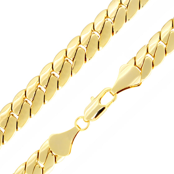 12MM Gold Miami Cuban Chain in 14K Gold Plated 20"24"30"