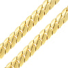 12MM Gold Miami Cuban Chain in 14K Gold Plated 20"24"30"