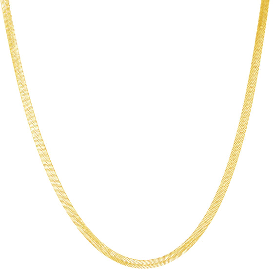 5MM Gold Classic Herringbone Chain Necklace 16"18"20"24"30"