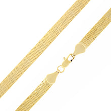  6MM Gold Classic Herringbone Chain Necklace 20"24"30"