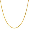 3MM Gold Classic Rope Chain Necklace 18"20"24"30"36"