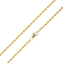 3MM Gold Classic Rope Chain Necklace 18"20"24"30"36"
