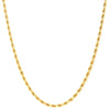 4MM Gold Classic Rope Chain Necklace 18"20"24"30"36"