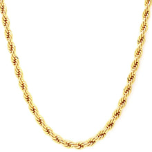  8MM Gold Classic Rope Chain Necklace 24"30"36"