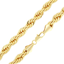  9MM Gold Classic Rope Chain Necklace 24"30"36"