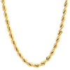 10MM Gold Classic Rope Chain Necklace 24"30"36"