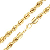 10MM Gold Classic Rope Chain Necklace 24"30"36"