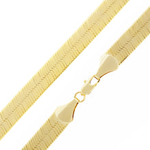  11MM Gold Classic Herringbone Chain Necklace 18"20"24"30"36"