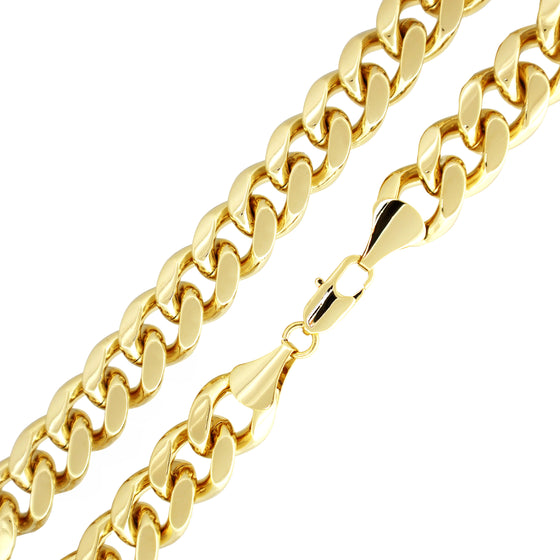 14MM Gold Classic Curb Chain Necklace 30"36"