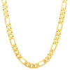 8MM Gold Classic Figaro Chain Necklace 20"24"