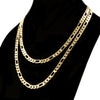 8MM Gold Classic Figaro Chain Necklace 20"24"