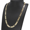 8MM Gold Classic Figaro Chain Necklace 20"24"