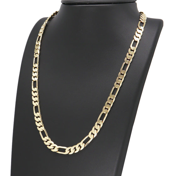 10MM Gold Classic Figaro Chain Necklace 20"24"30"36"