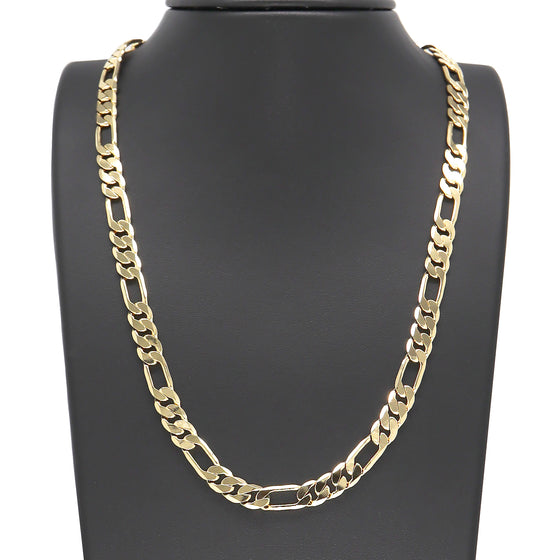 10MM Gold Classic Figaro Chain Necklace 20"24"30"36"