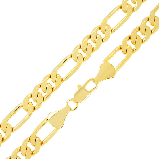 10MM Gold Classic Figaro Chain Necklace 20"24"30"36"