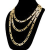 12MM Gold Classic Figaro Chain Necklace 20"24"30"36"