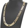 12MM Gold Classic Figaro Chain Necklace 20"24"30"36"