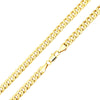 6MM Gold Concaved Textured Cuban Chain Necklace 20"24"30"