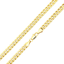  6MM Gold Concaved Textured Cuban Chain Necklace 20"24"30"