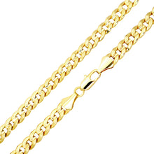  8MM Gold Concave Textured Cuban Chain Necklace 20"24"30"36"