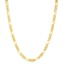  6MM Gold Concave Figaro Chain Necklace 20"24"