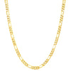 8MM Gold Concave Figaro Chain Necklace 20"24"