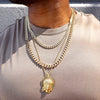 8MM Gold Classic Curb Chain Necklace 24"30"36"