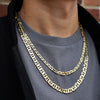6MM Gold Concave Mariner Chain Necklace 20"24"