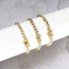 Women's S-Link Gold Cubic Zirconia Tennis Bracelet 7.5"