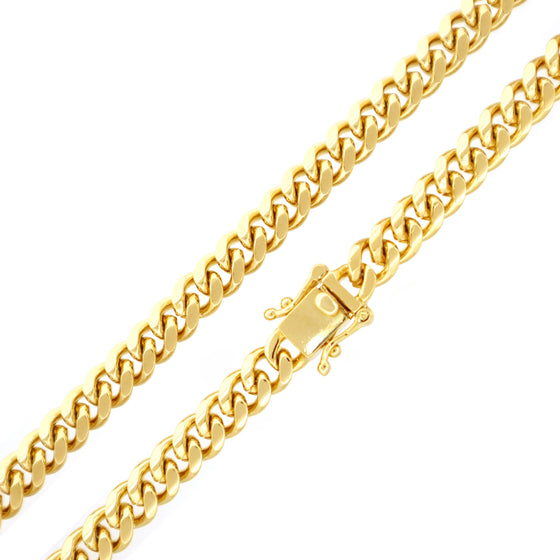 6MM 14K Gold Box Lock Curb Chain link 24"30"36"