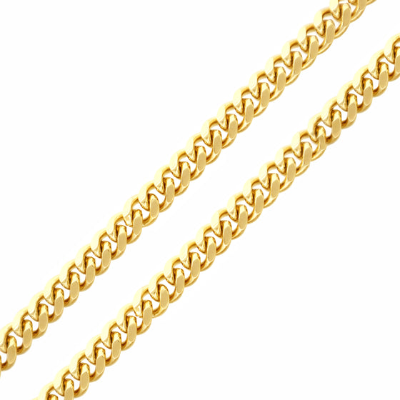 6MM 14K Gold Box Lock Curb Chain link 24"30"36"