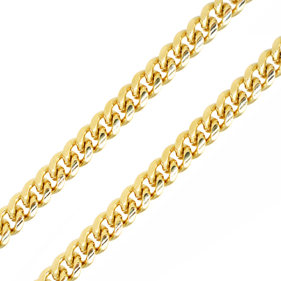 10MM 14K Gold Hidden Lock Curb Chain link 24" 30" 36"