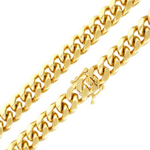  14MM 14K Gold Hidden Lock Curb Chain link 18" 20" 24" 30"