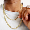 5MM Gold Double Sided Cuban Chain Necklace 20"24"