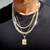 8MM Gold Miami Cuban Chain in 14K Gold Plated 20"24"