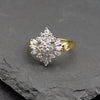 Women's Cubic zirconia Cluster Ring in 14K Gold Plated Size7,8,9
