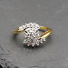 Women's Gold Swirl Bypass Engagement Ring Size7,8,9