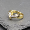 Women's 14K Gold Plated Marquise-Shaped Cluster Ring Size7,8,9