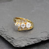 Women's Gold Cubic Zirconia Engagement Ring Size7,8,9