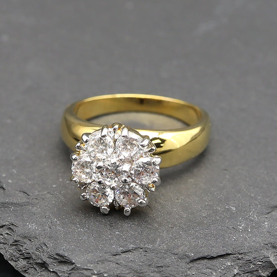 Women's Prong setting Flower CZ Ring Size7,8,9