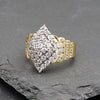 Women's 14K Gold Plated Cluster Anniversary Ring Size7,8,9